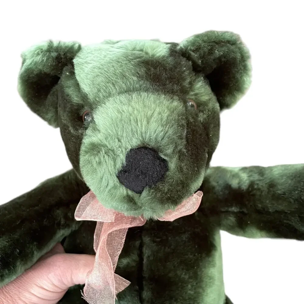 Green Bear Plush TC Dawson by Fiesta Sassy Stuffed Toy Dark Green Toy